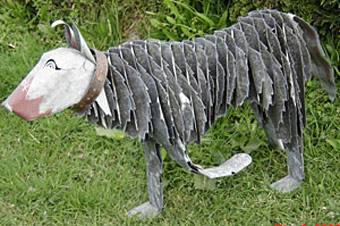 corrugated iron sheep dog