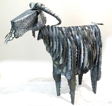 NZ made corrugated iron billy goat